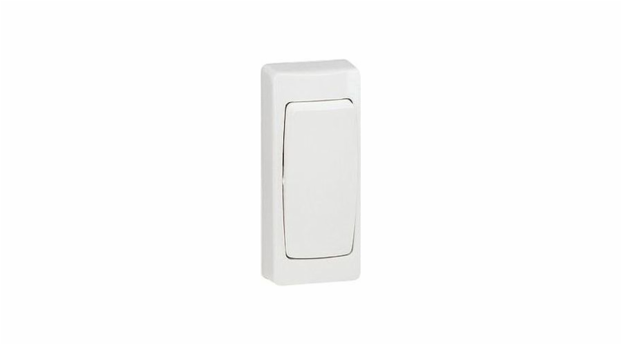 Legrand Oteo Mini jednoduchý schodišťový spínač 10AX bílý (086084)