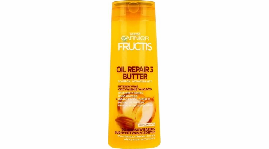 Garnier New Fructis Oil Repair 3 Butter šampon pro suché a poškozené vlasy 400ml