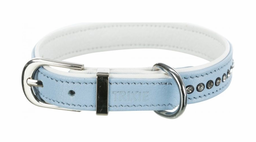 Trixie Active Comfort obojek s kamínky, pro psy, světle modrý, S: 23–28 cm/15 mm