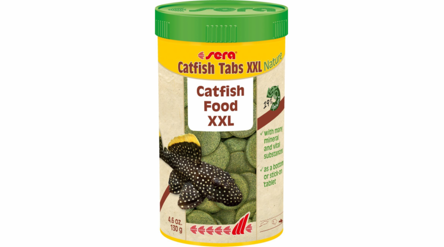 Sera Catfish Tabs Nature XXL 250 ml, tableta - krmivo pro sekavce a sumce