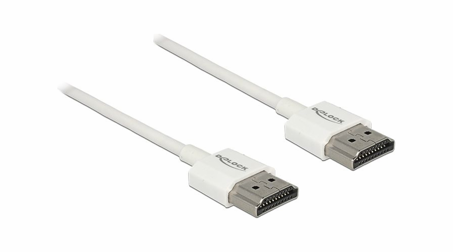 Delock HDMI - HDMI kabel 0,5m bílý (85121)
