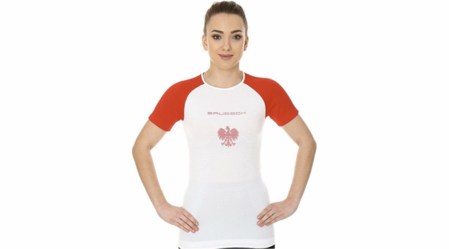 Brubeck Dámské 3D tričko Husar PRO s krátkým rukávem bílé a červené rS (SS12110)