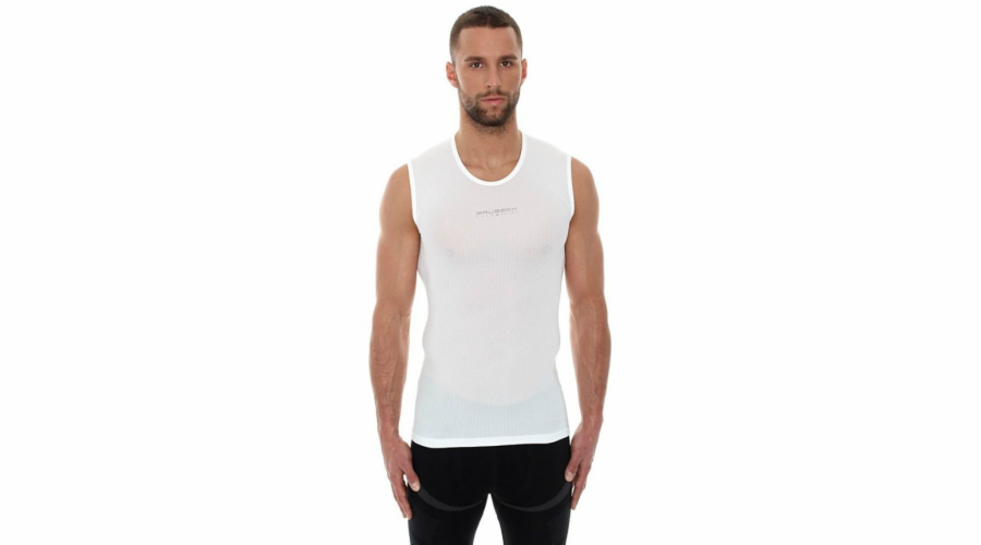 Brubeck Pánské triko bez rukávů se základní vrstvou, bílé, velikost S (SL10100)