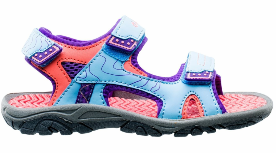 HI-TEC Dětské sandály Menar JRG SKY modro-fialovo-růžové vel.33