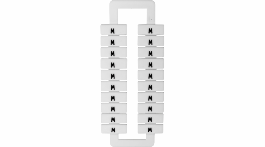 EM GROUP Označovač pro EURO konektory 2,5-70mm2 /W/ bílý 20 ks. (43192)