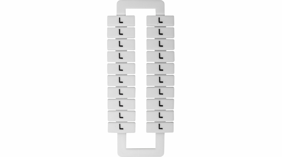 EM GROUP Označovač pro kolejové svorkovnice 2,5-70mm2 /L/ bílý 20 ks. (43192)