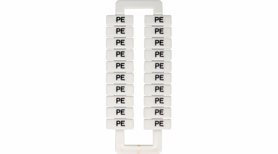 EM GROUP Označovač pro kolejové svorkovnice 2,5-70mm2 /PE/ bílý 20 ks. (43192)