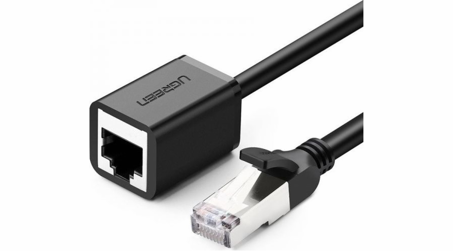 Ugreen síťový kabel UGREEN, rozšíření Ethernet RJ45, Cat. 6, FTP, s kovovou zástrčkou 2m, (černá)