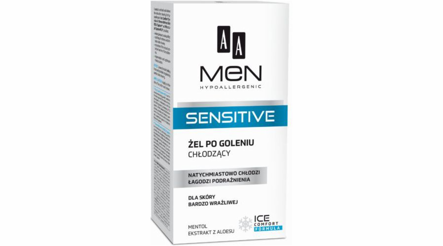 AA Men Sensitive Cooling After Shave Gel chladivý gel po holení pro velmi citlivou pokožku 100ml