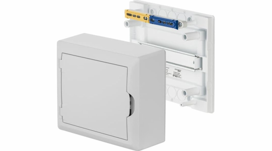 Elektro-Plast Modulární rozváděč 1x8 n/t EKONOMICKÝ BOX RN 1/8 bílé dveře (N+PE) IP40 2502-00