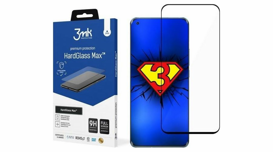 3MK Enhanced Tempered Glass 3mk HardGlass Max pro Xiaomi Mi 11 5G (černý rám) univerzální