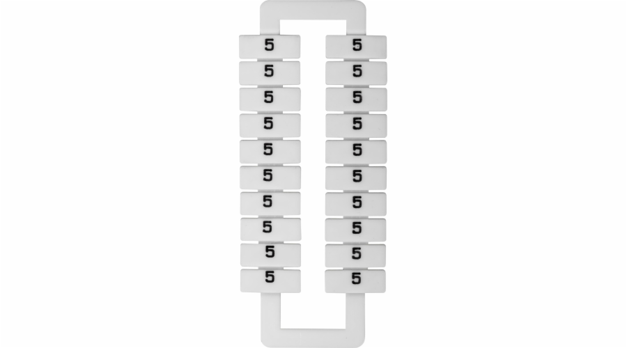 EM GROUP Označovač pro kolejové svorkovnice 2,5-70mm2 /5/ bílý 20 ks. (43192)