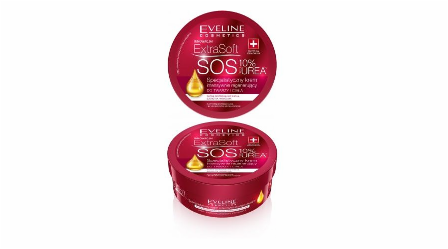 Eveline Extra Soft SOS 10% Urea Intenzivně regenerační krém na obličej a tělo 175ml