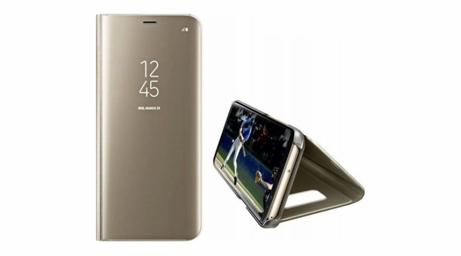 Pouzdro Clear View Samsung S21 zlato/zlaté