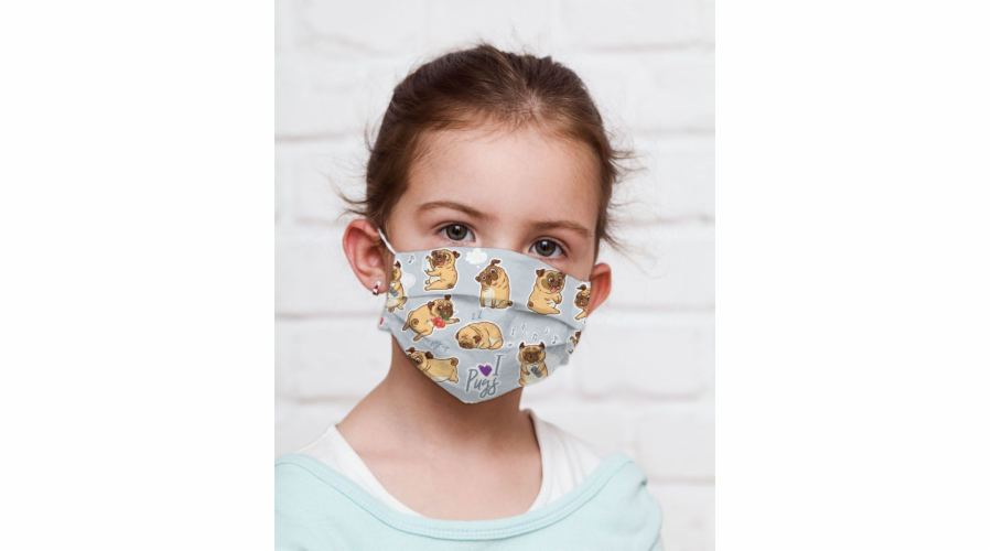 Omega dětská opakovaně použitelná ochranná maska pro psy 100% bavlna