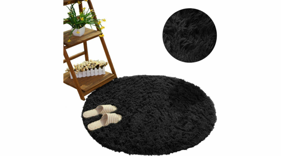 Strado Kulatý koberec Shaggy Strado 180x180 BlackSky (Black), univerzální