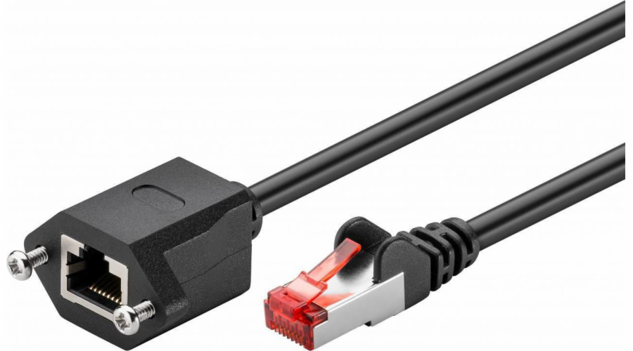 Goobay F/UTP patch kabel prodlužovací kat.6 černý 1m (77556)