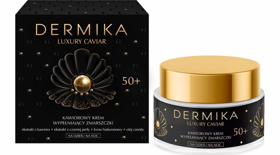 Dermika Dermika Luxury Caviar 50+ kaviárový krém vyplňující vrásky na den i noc 50ml | DOPRAVA ZDARMA OD 250 PLN