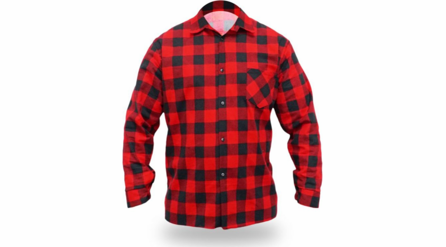 Dedra červená flanelová košile, velikost XXL, 100% bavlna (BH51F1-XXL)
