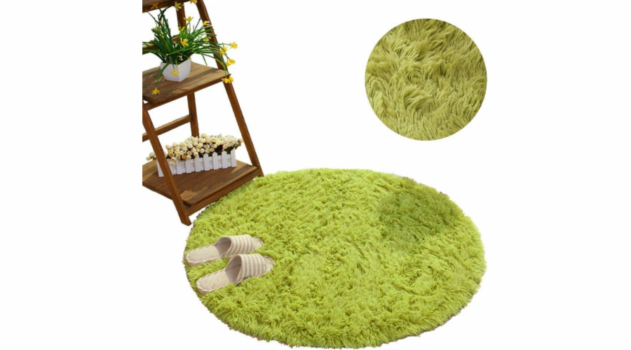 Strado Kulatý koberec Shaggy Strado 100x100 GreenGrass (Green), univerzální