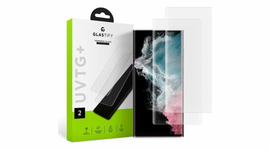 Glastify Tvrzené sklo Glastify UVTG+ Samsung Galaxy S22 Ultra [2 BALENÍ]