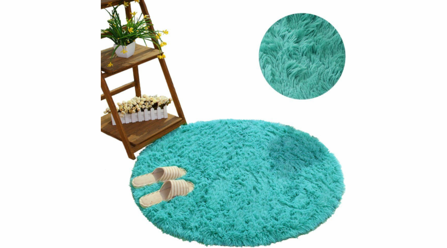 Strado Kulatý koberec Shaggy Strado 200x200 TurquoiseSea (Turquoise) univerzální