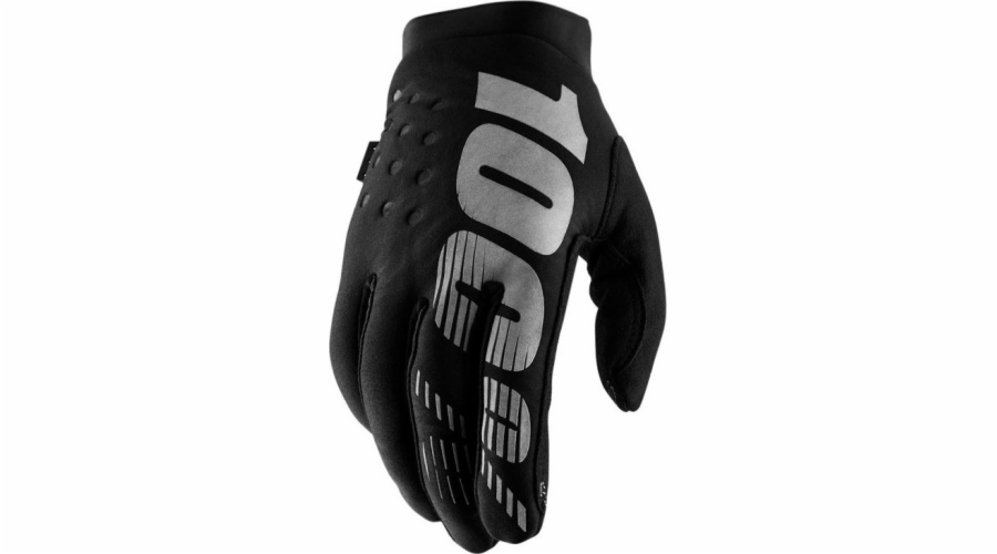 100% rukavice 100% BRISKER Dámská rukavice černá šedá vel. XL (délka ruky 187-193 mm) (NOVINKA)