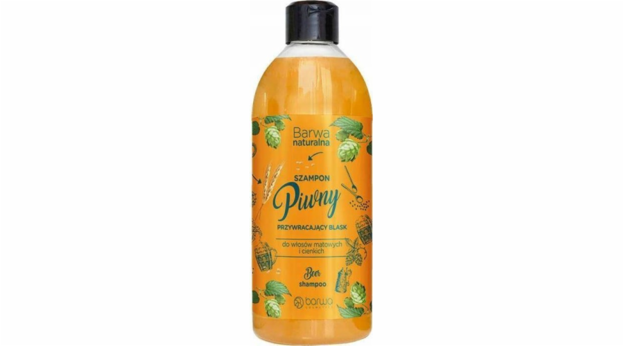 BARWA_Naturalna pivní šampon pro matné a tenké vlasy 500ml