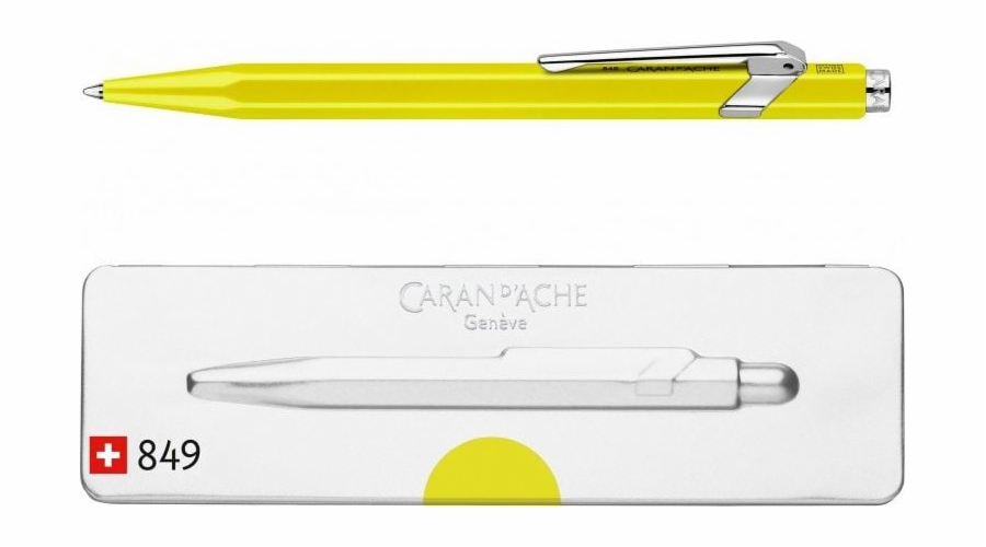 Caran d`Arche CARAN D'ACHE 849 Pop Line Fluo kuličkové pero, M, v krabici, žluté