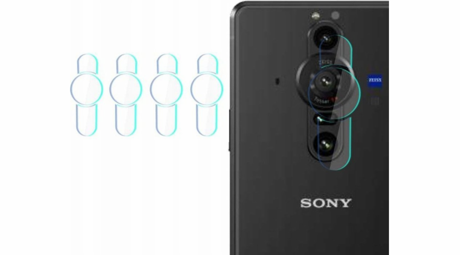 Hybridní sklo pro objektiv fotoaparátu 3MK Ochrana objektivu Sony Xperia Pro I 5G [4 PACK]