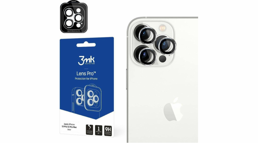 Hybridní sklo pro objektiv fotoaparátu 3MK Lens Protection Pro Apple iPhone 13 Pro/13 Pro Max šedá/grafitově šedá