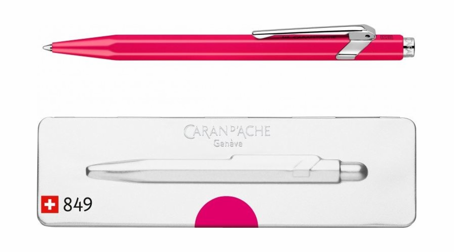 Caran d`Arche CARAN D'ACHE 849 Pop Line Fluo kuličkové pero, M, v krabičce, fialové