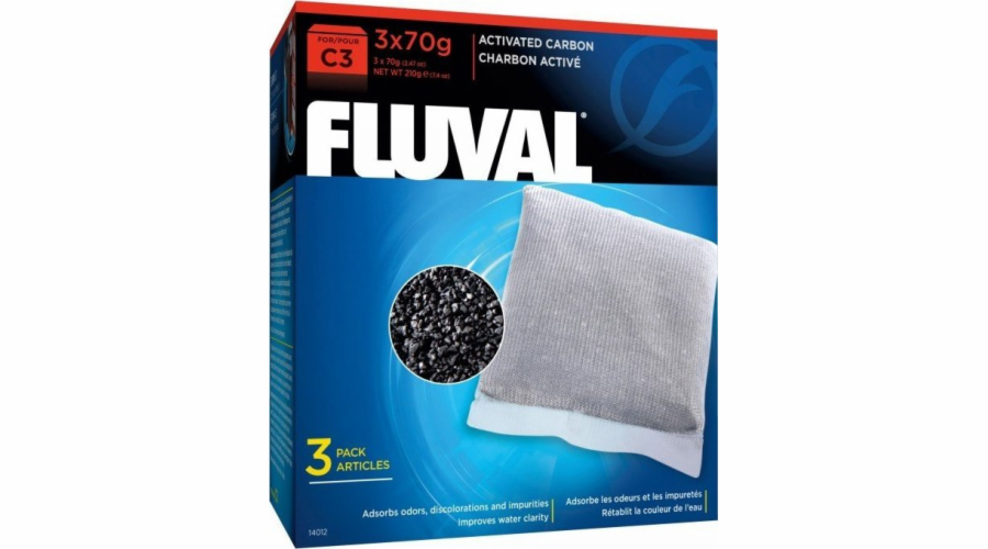 Fluval Carbon vložka pro C3 filtr, 3x70g