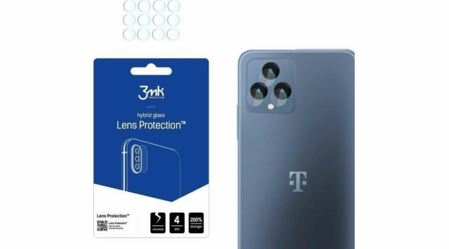 Hybridní sklo 3MK pro objektiv fotoaparátu 3MK Lens Protect T-Mobile T Phone Pro 5G/Revvl 6 Pro 5G [4 PACK]