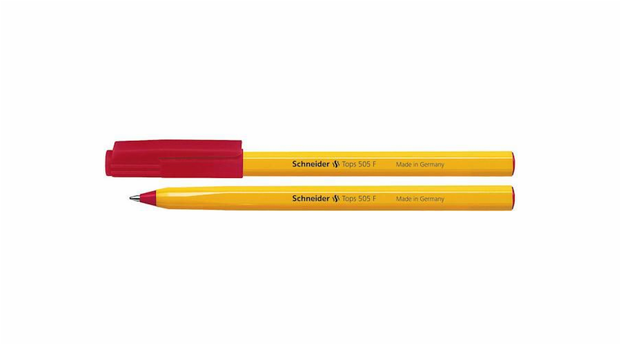 Schneider Tops 505 kuličkové pero, F, červené (4004675004543)