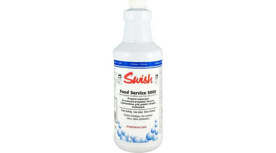 Swish Swish Food Service 5000 - Silný přípravek na odstranění mastných skvrn a připálenin, koncentrát - 1 l