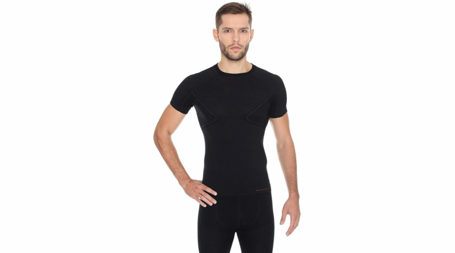 Brubeck pánské tričko Active Wool, černé, velikost M (SS11710)