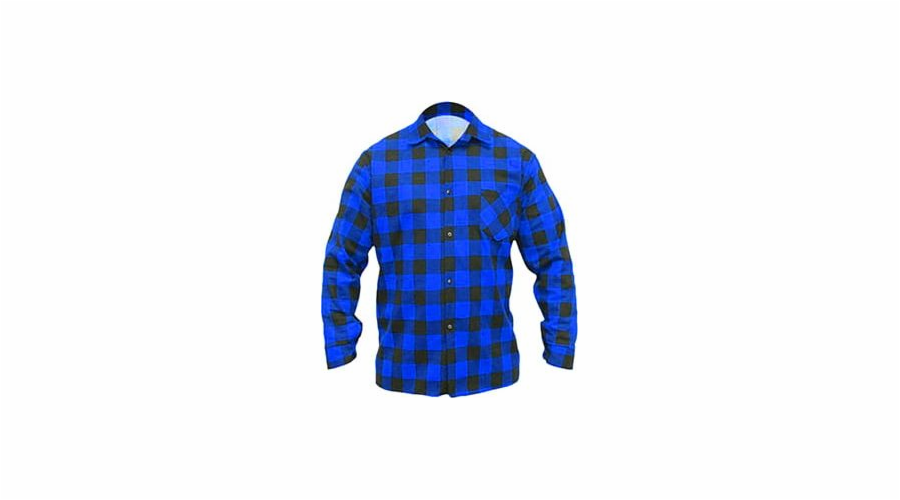 Dedra Modrá kostkovaná flanelová košile Dedra BH51F2-M