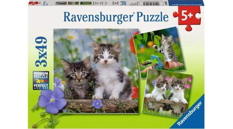 Puzzle Ravensburger 3x49 koťat