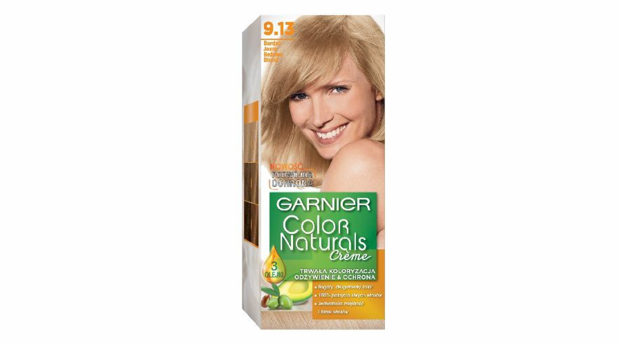 Barvící krém Garnier Color Naturals č. 9.13 Velmi světlá béžová blond