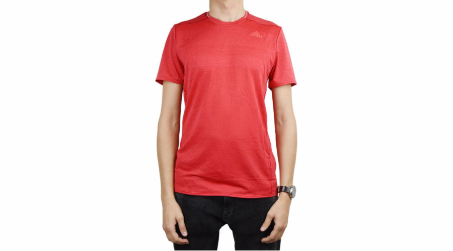 Adidas Pánské tričko Supernova Tričko s krátkým rukávem M, červené, velikost S (S94378)