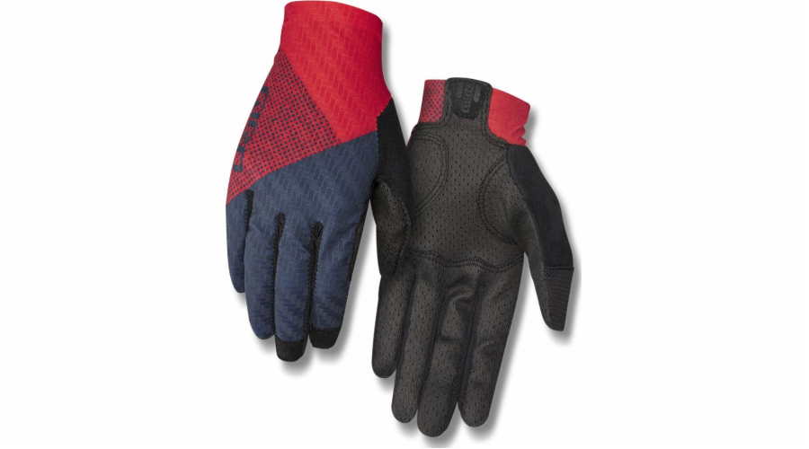 Dámské cyklistické rukavice GIRO Riv'ette CS, červená, tmavě modrá a černá, velikost L