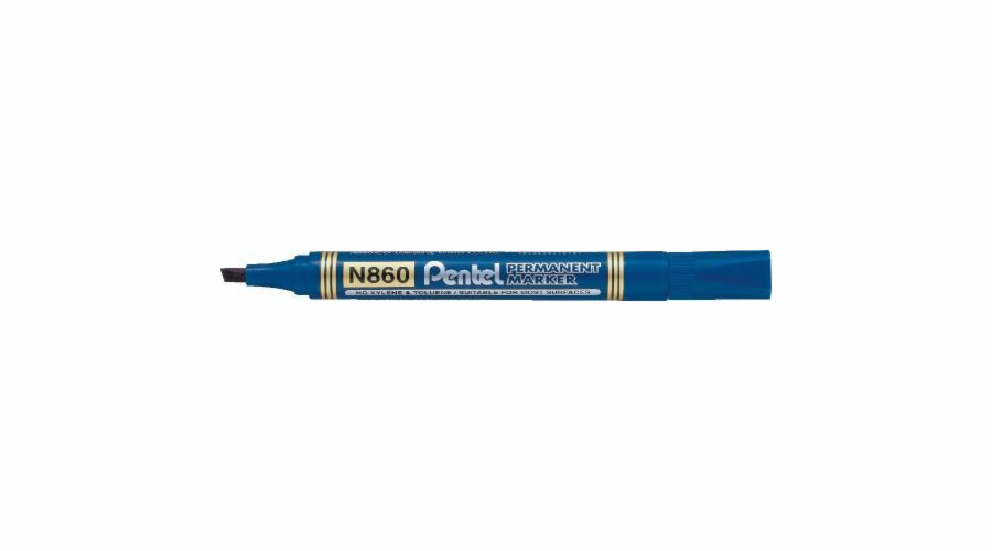 Pentel Permanentní popisovač N860, zkosený hrot, modrý (42K054C)