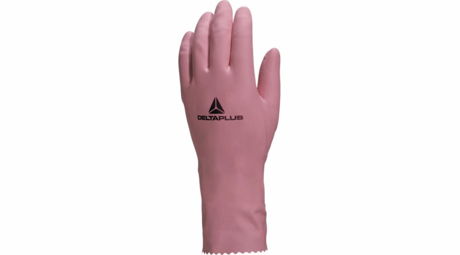 Latexové rukavice pro domácnost Delta Plus Zephir velikost 8/9 růžové (VE210RO08)