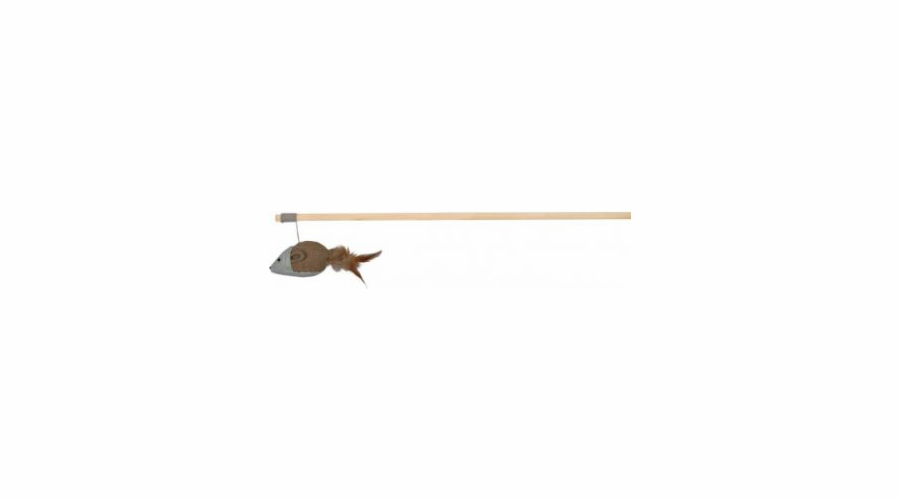 Trixie Rybářský prut Myš s peřím 50 cm