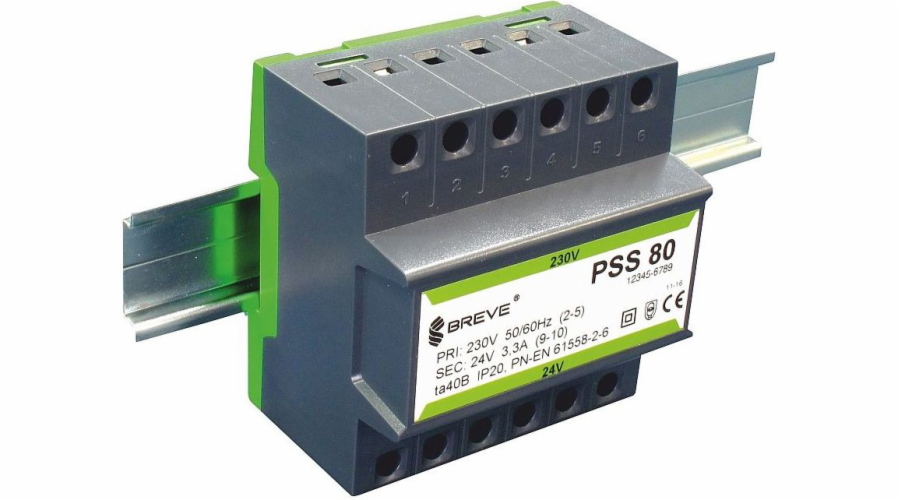 BREVE transformátor PSS 63N 230/24V na lištu (16024-9890)