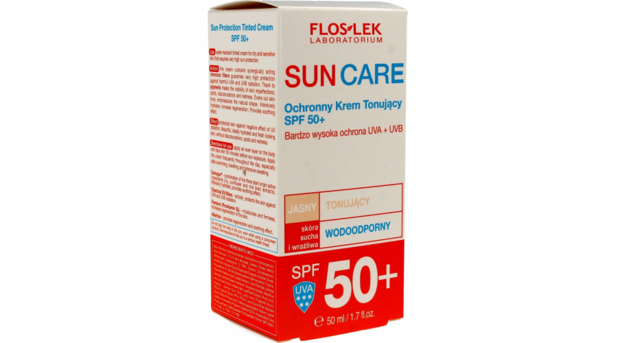 FLOSLEK Floslek Sun Care Tónovací ochranný krém SPF 50+ - suchá a citlivá pleť 50ml