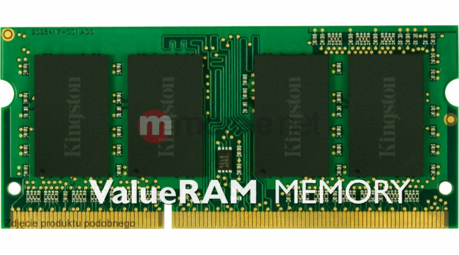Paměť notebooku Kingston ValueRAM, SODIMM, DDR3, 8 GB, 1600 MHz, CL11 (KVR16S11/8)
