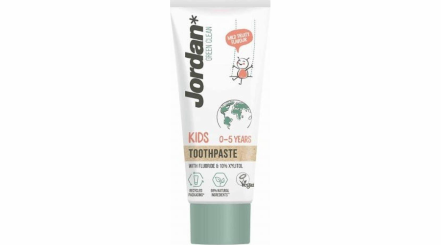 Jordan Jordan Green Clean Kids Toothpaste zubní pasta pro děti 0-5 let 50ml | DOPRAVA ZDARMA OD 250 PLN