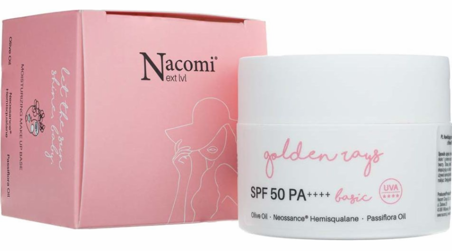 Nacomi Nacomi Next Level SPF50 PA++++ hydratační krém na obličej se základním filtrem 50ml | DOPRAVA ZDARMA OD 250 PLN